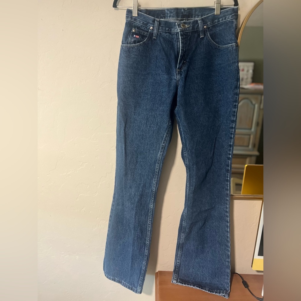 Wrangler Premium 20X Jeans Medium Blue Straight Leg  Size 9/10x34